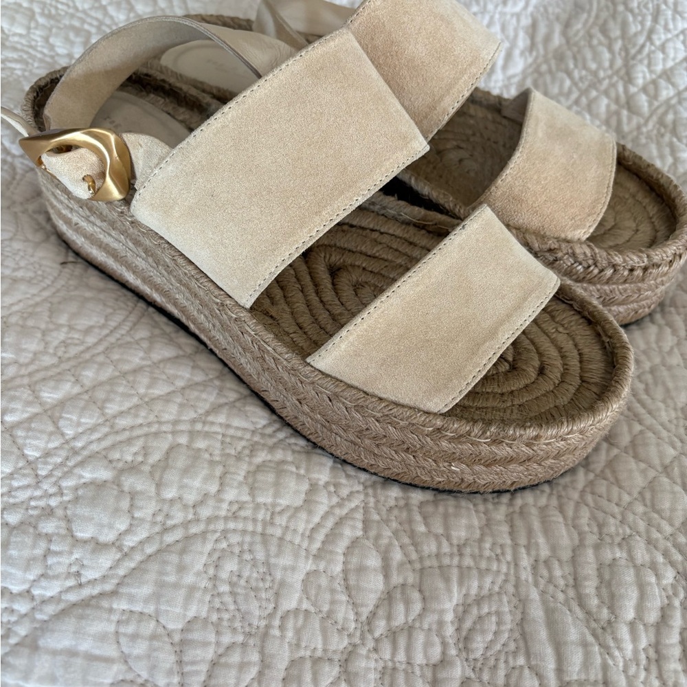 Rag & Bone Tan Espadrilles with Minimalist Design, Size 38, excellent condition